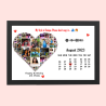 Personlized Calender Photo Frames with Photo Upload (White)