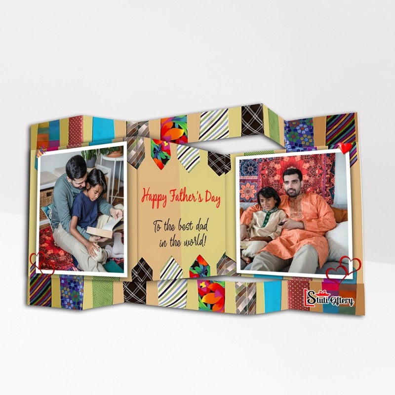 Personalized Father's Day Photo Zigzag Greeting Cards for Every Occasion - Seematics Customization