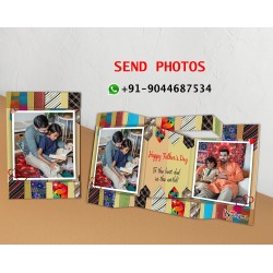 Personalized Father's Day Photo Zigzag Greeting Cards for Every Occasion - Seematics Customization
