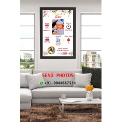 Personalised New Born Baby Photo Frame with Photo Upload