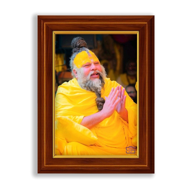 Premanand Maharaj Ji Photo Frame – Divine Spiritual Wall Frame for Home Temple & Meditation Room - Seematics Customization