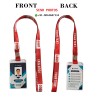 Customized School & Office ID Card with Printed Lanyard, Any Color (Portrait, Double Side)