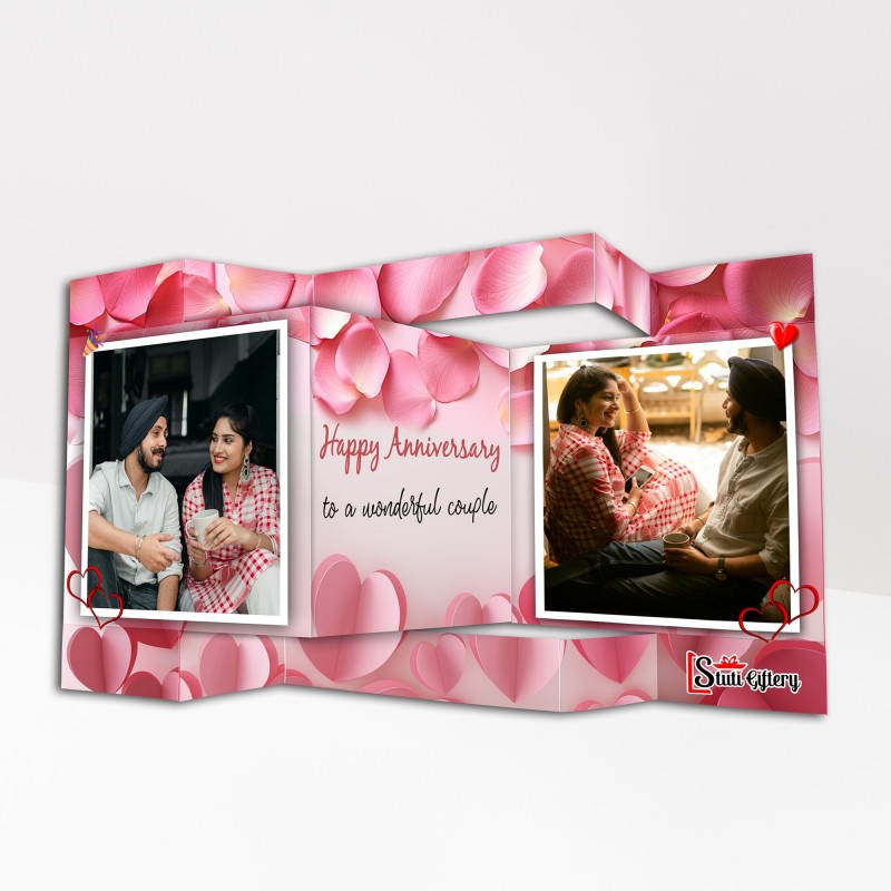 Personalized Anniversry Photo Zigzag Greeting Cards for Every Occasion - Seematics Customization