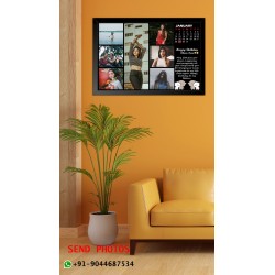 Customized Photo Frames with Photo Upload, Calender Design (Black) - Seematics Customization