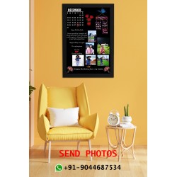 Personlized Calender Photo Frames with Photo Upload (Black)