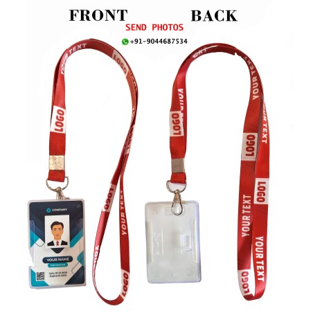 Customized School & Office Single Side ID Card with Printed Lanyard and ...