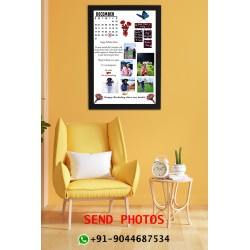 Personlized Calender Photo Frames with Photo Upload (White)