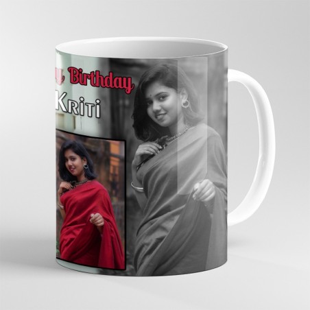 Personlize Birthday White Photo Coffee Mug - Seematics Customization