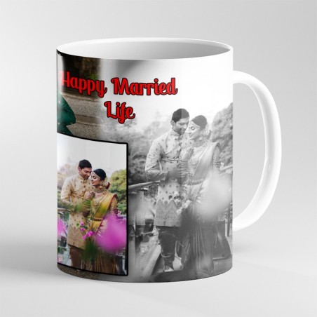 Personlize Marriage White Photo Coffee Mug - Seematics Customization
